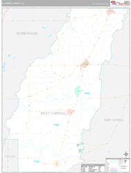 W. Carroll Parish (County) Premium Wall Map